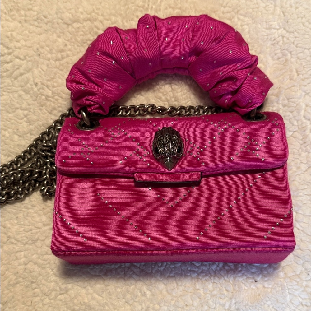 Kurt Geiger Fuchsia Mini Bag with Chain Strap